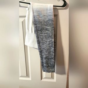 Ombre (Grey & White) Athletic Leggings M